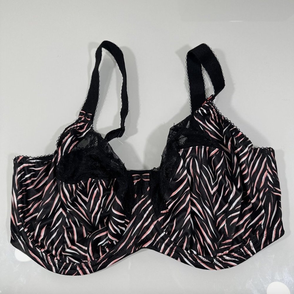 NEW $69 Elomi [ 34J ] Morgan‎ Full Figure Underwire Bra in Serengeti Black #5793 - Picture 3 of 10